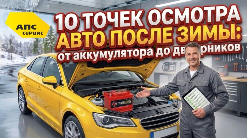 10 точек осмотра авто после зимы: от аккумулятора до дворников