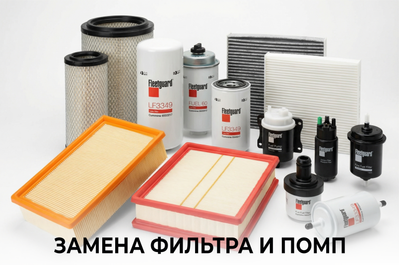 Замена фильтра и помп