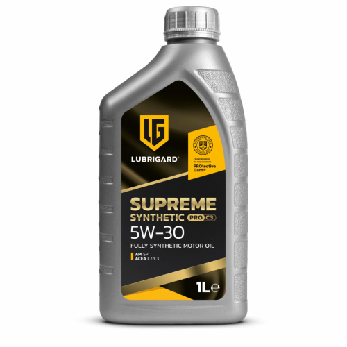 Масло LUBRIGARD SUPREME SYNTHETIC PRO C3 SAE 5W-30 API SP, ACEA C2/C3 1л. Китай