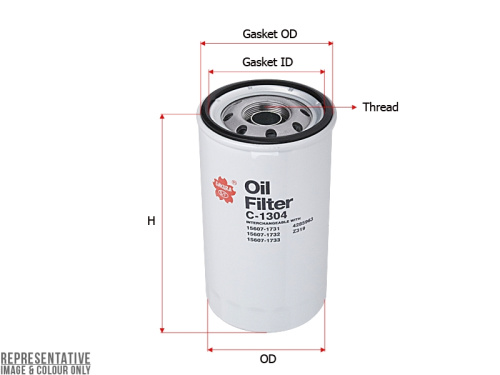Фильтр масляный C-1303/1304 Sakura 