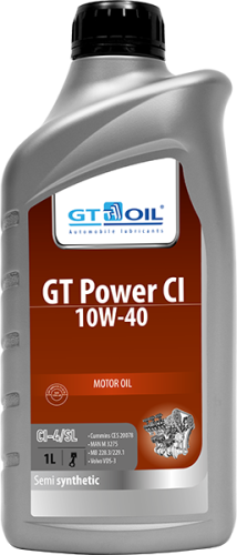 Масло GT Power CI SAE 10W-40 API CI-4/SL 1л