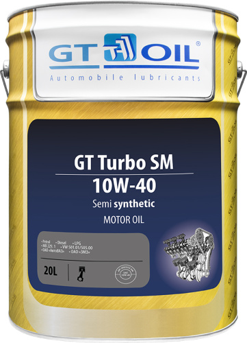 Масло GT Turbo SM SAE 10W-40, API SM,SN/CF (Корея) 20л