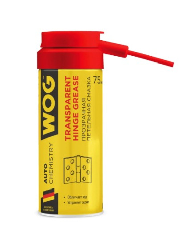 Смазка WOG прозрачная петельная адгезионная, WGC033, 75г (24) Смазка WOG прозрачная петельная адгезионная, WGC033, 75г (24)