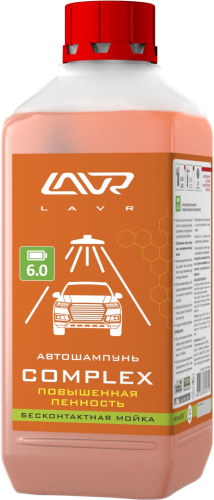 Автошампунь для бесконтактной мойки COMPLEX Повышенная пенность LAVR 6.0 (LN2321) 1л (12)