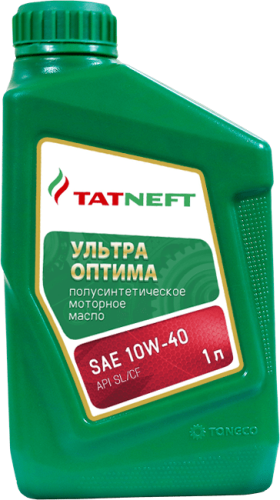 Масло Татнефть моторное Ультра Оптима API SL/CF 10W-40 (п/с) 1л.