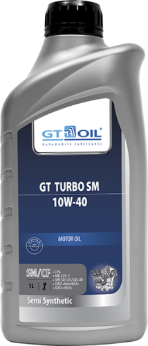 Масло GT Turbo SM SAE 10W-40, API SM,SN/CF (Корея) 1л (12)