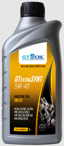 Масло GT Extra Synt SAE 5W-40, API SM/CF (Корея) 1л